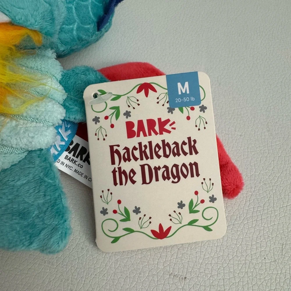 Bark Hackleback dragon dog toy